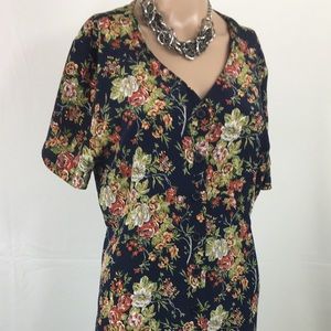 August silk dress, size 10.  Floral print.